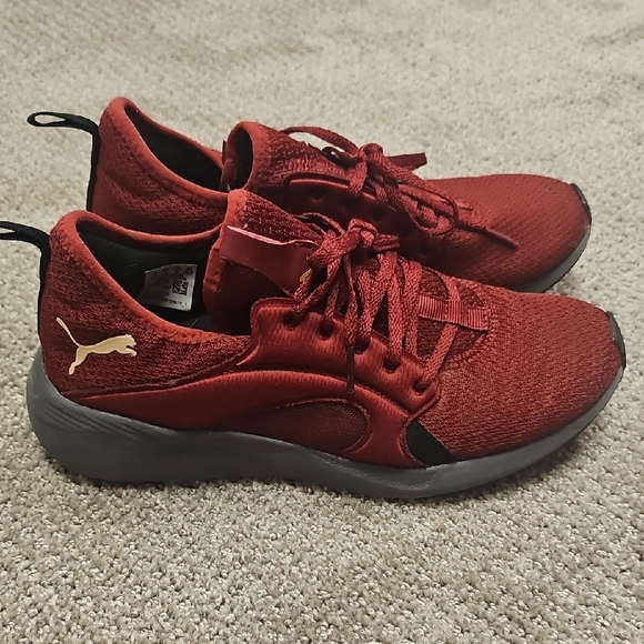 Puma Shoes - Puma Red and Gold Running Shoes